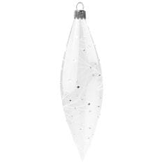Decor By Glassor Raketa číra s dekorom jemných vetvičiek