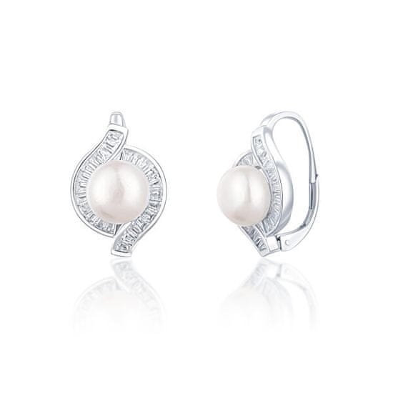 JwL Luxury Pearls Krásne strieborné náušnice s pravými perlami JL0718