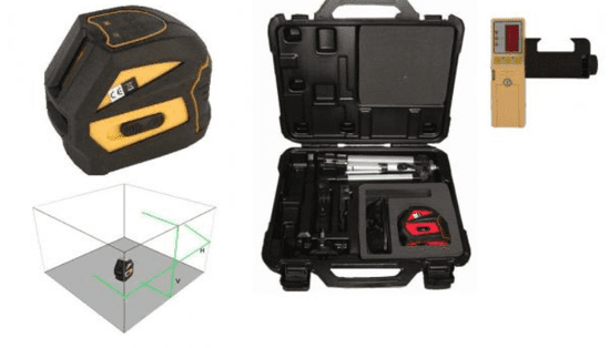 Krížový laser FKD EK-118G set - zelený lúč + prijímač