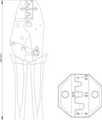 YATO Kliešte konektorové 230mm, 20-18 (AWG), 0,5-6,00mm2