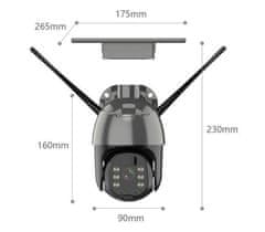 Innotronik solárna PTZ otočná Wi-Fi IP kamera IUB-PT22 - rozlíšenie 4MPix