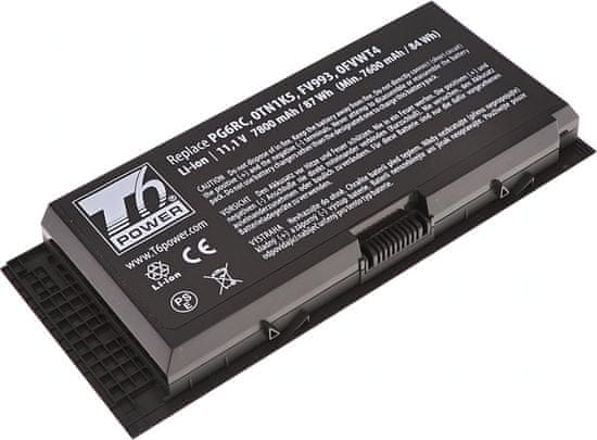 T6 power Batéria Dell Precision M6700, M6800, M4800, 7800mAh, 87Wh, 9cell