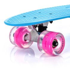 Meteor Pennyboard 23898 Blue s LED kolieskami