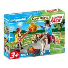 Playmobil Starter Pack konská stajňa doplnkový set , Jazdecký dvor, 19 dielikov