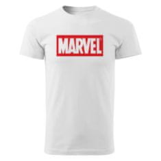 Grooters Pánske tričko Marvel - Logo, biele Veľkosť: S