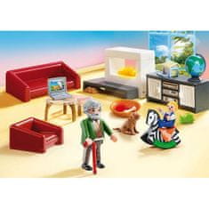 Playmobil Obývacia izba s krbom , Domčeky pre bábiky a príslušenstvo, 36 dielikov