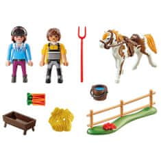 Playmobil Starter Pack konská stajňa doplnkový set , Jazdecký dvor, 19 dielikov