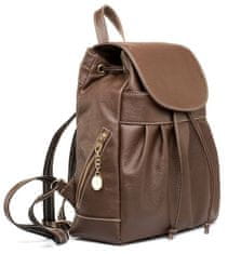 VegaLM Luxusný kožený ruksak z pravej hovädzej kože v tmavo hnedej farbe