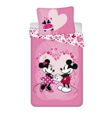 Jerry Fabrics Obliečky Mickey a Minnie Love micro Polyester - mikrovlákno, 140/200, 70/90 cm