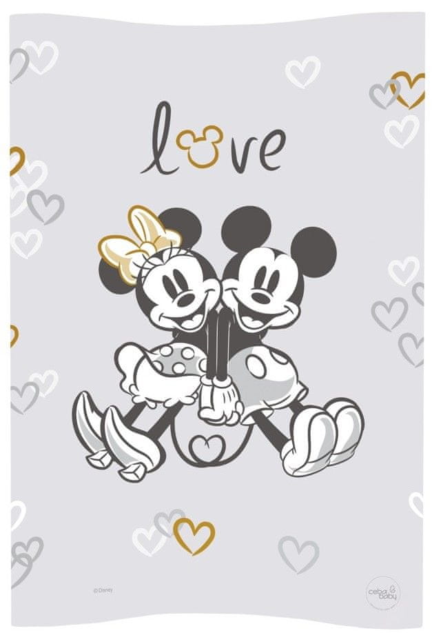 Ceba Baby Podložka prebaľovacia mäkká COSY 50x70 Disney Minnie & Mickey Grey