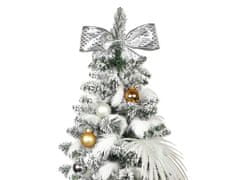 LAALU Ozdobený umelý vianočný stromček POLÁRNA ZLATÁ 60 cm s LED OSVETLENÍM V KVETINÁČI