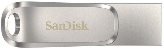 SanDisk Ultra Dual Drive Luxe, 64GB (SDDDC4-064G-G46), strieborná