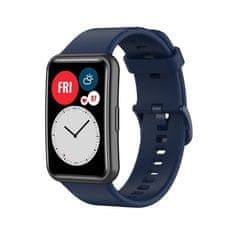 BStrap Silicone remienok na Huawei Watch Fit, dark blue