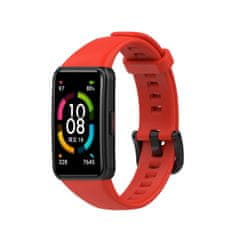 BStrap Silicone remienok na Honor Band 6 / Huawei Band 6, red