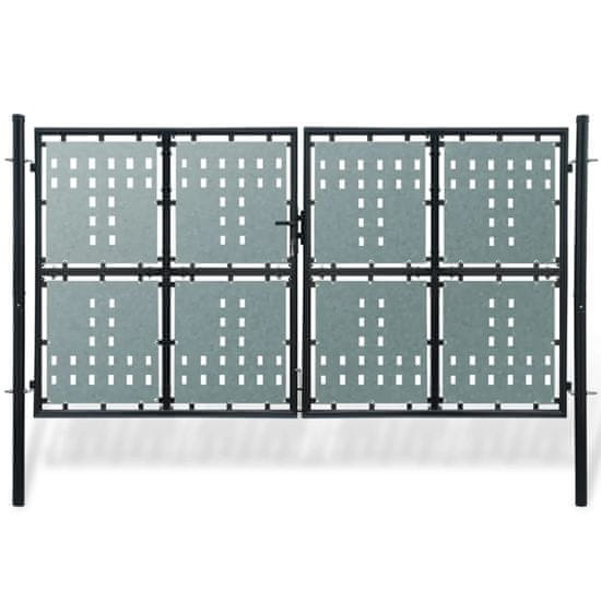 Petromila vidaXL Čierna jednokrídlová plotová brána 300x225 cm
