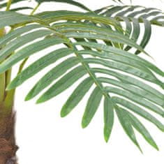 Vidaxl Umelá rastlina, palma s kvetináčom 253 cm, zelená