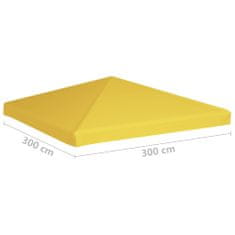 Petromila vidaXL Strieška na altánok 270 g/m², 3x3 m, žltá