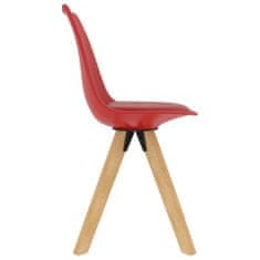 Vidaxl Jedálenské stoličky 6 ks, červené