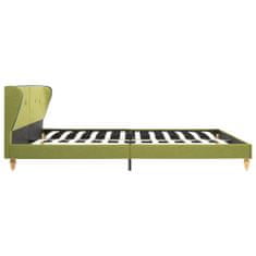 Vidaxl Rám postele zelený látkový 180x200 cm