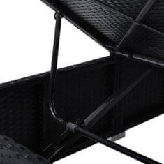 Vidaxl 3-dielna záhradná sedacia súprava, polyratan, čierna