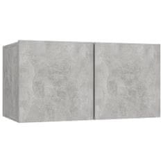 Vidaxl 6-dielna súprava TV skriniek betónovo-sivá spracované drevo