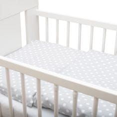 NEW BABY 2-dielne posteľné obliečky 90/120 cm šedé s bodkami