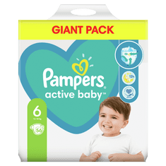 Pampers Plienky Active Baby 6 Extra Large (13-18 kg) Giant Pack 56 ks