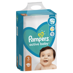 Pampers Active Baby Plenky Veľkosť 3, 152 Plienok, 6–10 kg