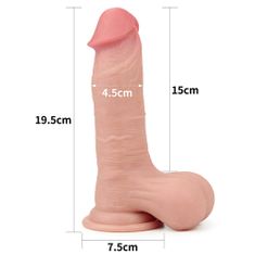 Lovetoy LoveToy Sliding-Skin Dual Layer Cock 7.8" (19,5 cm)