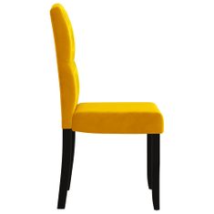 Vidaxl Jedálenské stoličky 4 ks žlté zamatové