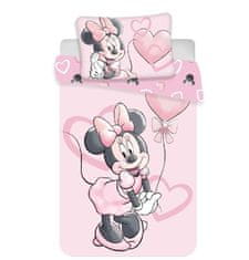 Jerry Fabrics Obliečky do postieľky Minnie Pink Heart baby Bavlna, 100/135, 40/60 cm