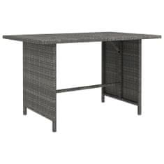 Petromila vidaXL Záhradný jedálenský stôl sivý 110x70x65 cm polyratan