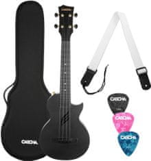 Cascha HH 2258 Carbon Fibre Ukulele Set Black