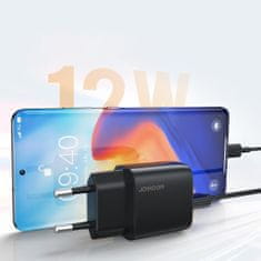 Joyroom Mini Fast Charger sieťová nabíjačka 2x USB 2.4A 12W, čierna