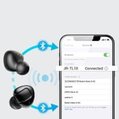 Joyroom JR-TL10 TWS bezdrôtové slúchadlá, biele