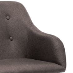 Vidaxl Otočné jedálenské stoličky 2 ks sivohnedé látkové
