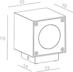 Light Impressions Light Impressions KapegoLED nástenné prisadené svietidlo Cubodo W 220-240V AC / 50-60Hz 5,70 W 3000 K 270 lm 90 mm biela 730380