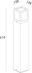 Light Impressions Light Impressions Kapego stojacie svietidlo Facade A 220-240V AC / 50-60Hz E27 1x max. 20,00 W 108 mm antracit 730332