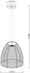 Light Impressions Light Impressions Kapego závesné svietidlo Filo Big Mob 220-240V AC / 50-60Hz E27 1x max. 60,00 W strieborná 342027