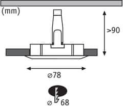 Paulmann Paulmann vstavané svietidlo Nova kruhové hliník 1ks sada bez zdroja svetla, max. 35W GU10 936.32 P 93632 93632