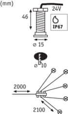 Paulmann Paulmann Plug a Shine Set vstavané svietidlo MicroPen II IP67 3000K 5x0,22W 936.94 P 93694 93694