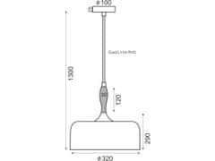 ACA ACA Lighting Vintage závesné svietidlo KS1513P321WH