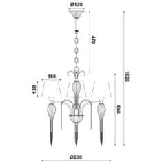 ACA ACA Lighting Textile závesné svietidlo EG170303PBCH