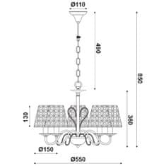 ACA ACA Lighting Vintage závesné svietidlo EG169755PBC