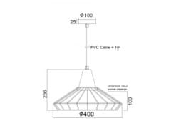 ACA ACA Lighting Vintage závesné svietidlo KS174940BK