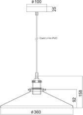 ACA ACA Lighting Vintage závesné svietidlo KS1288P361RT