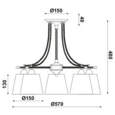 ACA ACA Lighting Vintage závesné svietidlo EG165075C