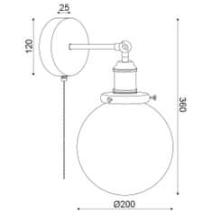 ACA ACA Lighting Wall a amp; Ceiling nástenné svietidlo OD90681WB