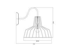 ACA ACA Lighting Vintage nástenné svietidlo KS1525W1BK