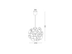 ACA ACA Lighting Detské závesné svietidlo MD160224FLW